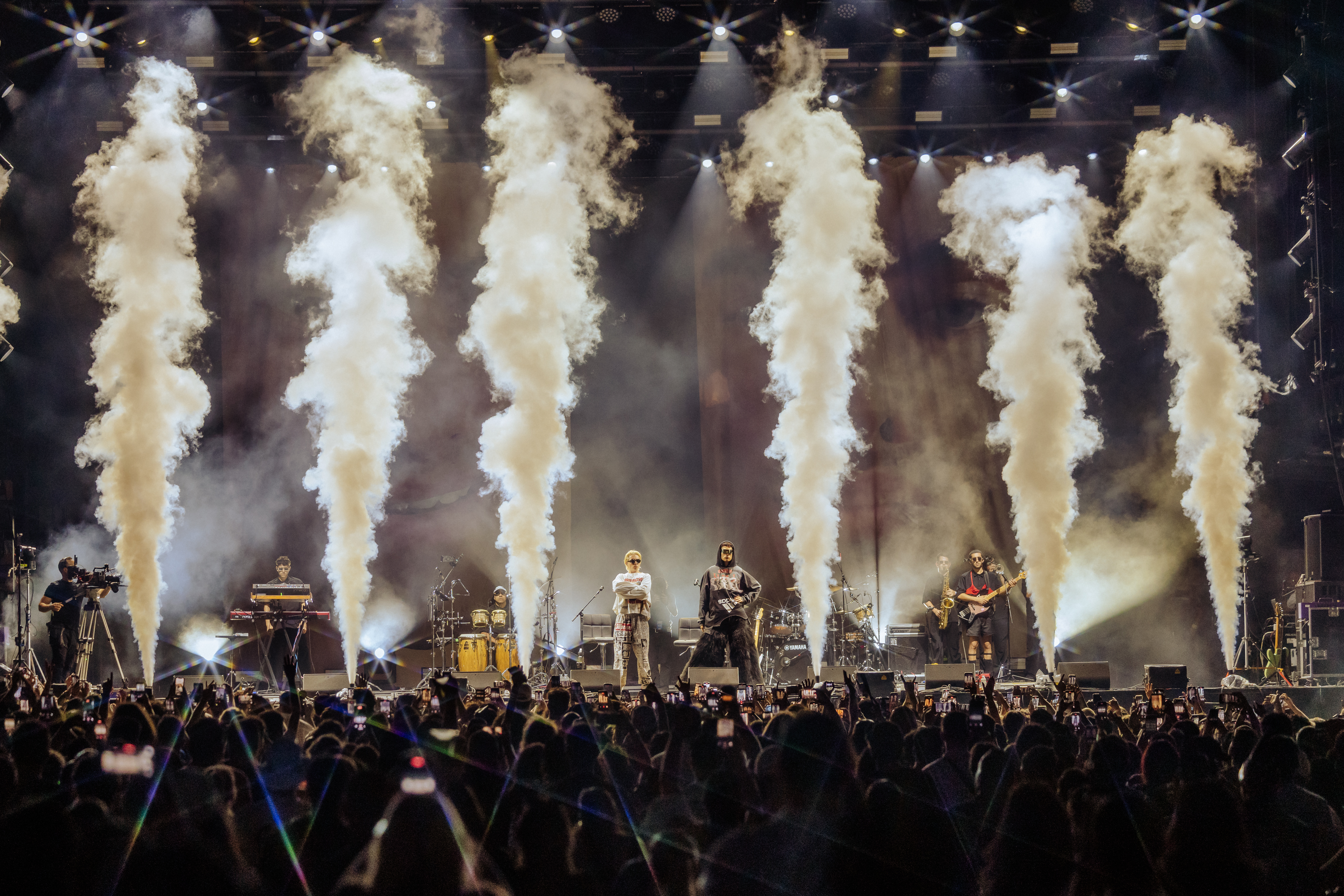 Mainstage smoke columns at III Points